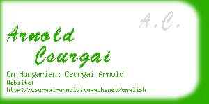 arnold csurgai business card